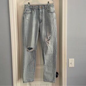 BDG Urban Outfitters 30 High Rise Mom Jeans Light Wash Distressed Boho Y2K‎